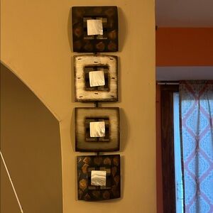 Wall Art Decor with Square Accents